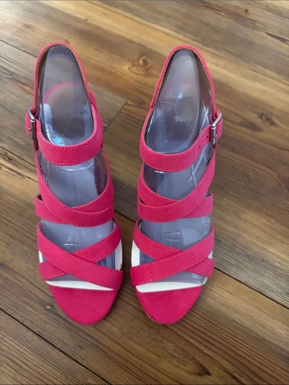 DV by Dolce Vita Fuchsia Suede Strappy Heels